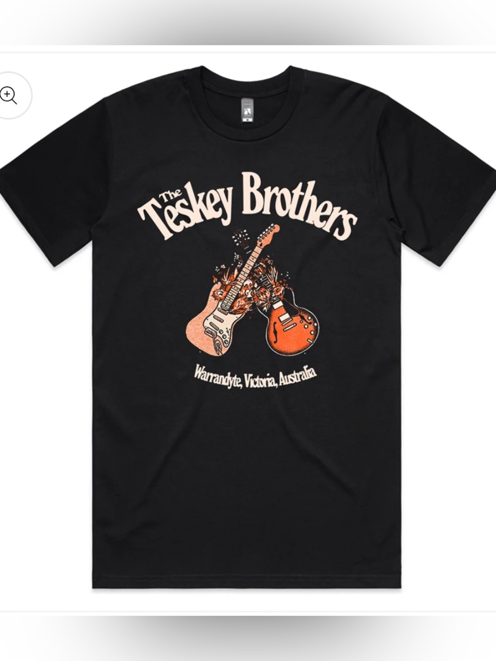 The Teskey Brothers Guitars T-Shirt Black Size S NEW (m/f)